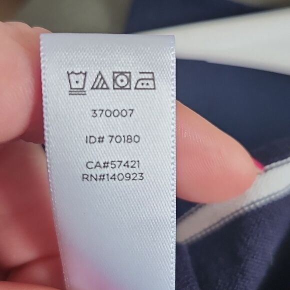 5/$55 Ann Taylor LOFT Long Sleeved Navy Blue & White Striped Tunic Top, M - Picture 6 of 6